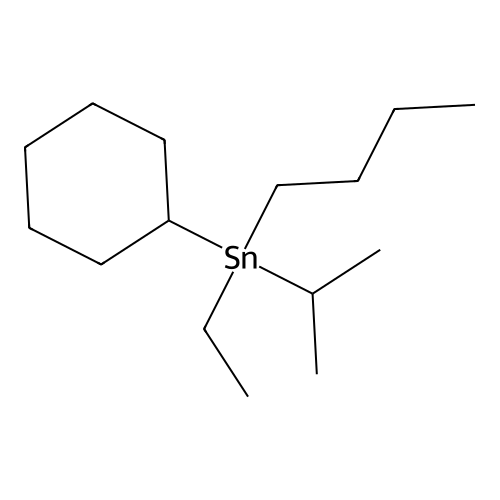 Stannane, butylcyclohexylethyl(1-methylethyl)- structure