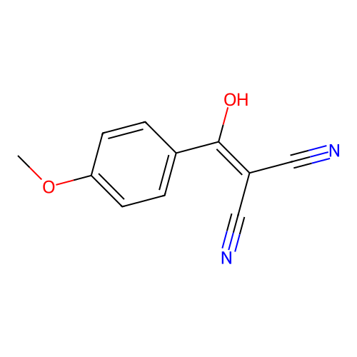 2-[Hydroxy-(4-methoxyphenyl)methylidene]propanedinitrile structure