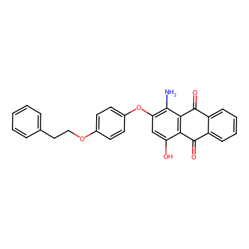 1-Amino-4-hydroxy-2-(4-(2-phenylethoxy)phenoxy)anthraquinone structure
