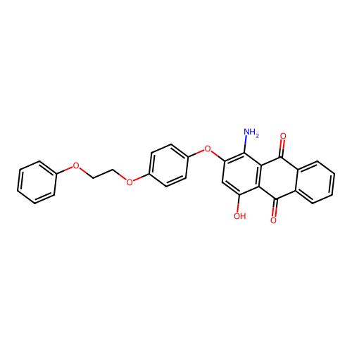 1-Amino-4-hydroxy-2-(4-(2-phenoxyethoxy)phenoxy)anthraquinone structure
