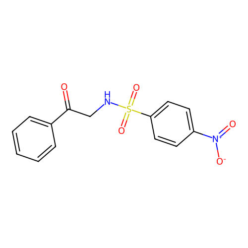 4-硝基-N-(2-氧代-2-苯乙基)苯磺酰胺 structure
