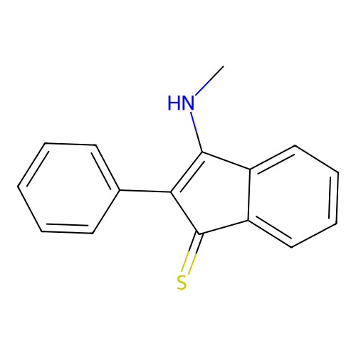 3-(Methylamino)-2-phenylindene-1-thione structure