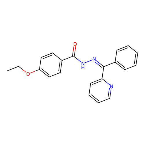 4-ethoxy-N-[[phenyl(pyridin-2-yl)methylidene]amino]benzamide structure