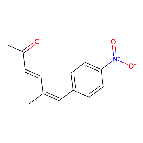 5-Methyl-6-(4-nitrophenyl)hexa-3,5-dien-2-one structure