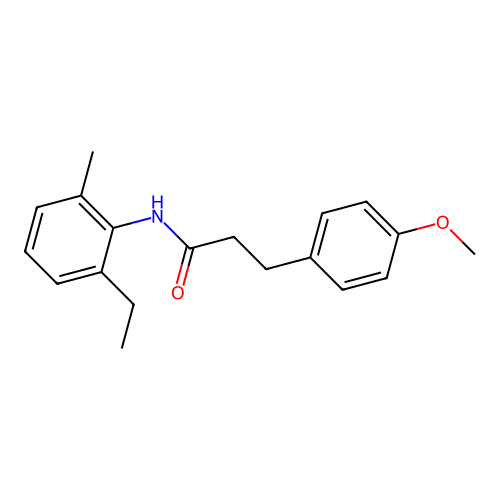N-(2-ethyl-6-methylphenyl)-3-(4-methoxyphenyl)propanamide structure