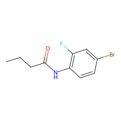 N-(4-bromo-2-fluorophenyl)butanamide structure