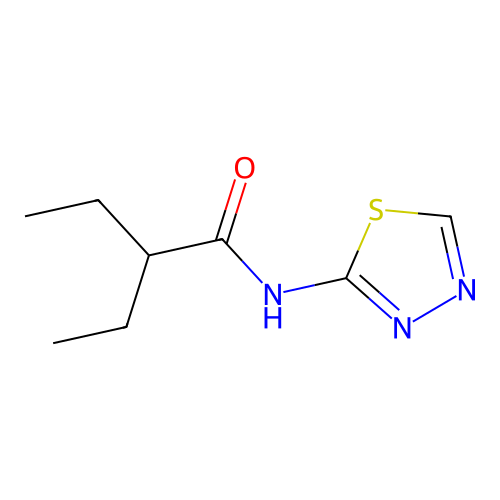 2-ethyl-N-(1,3,4-thiadiazol-2-yl)butanamide structure