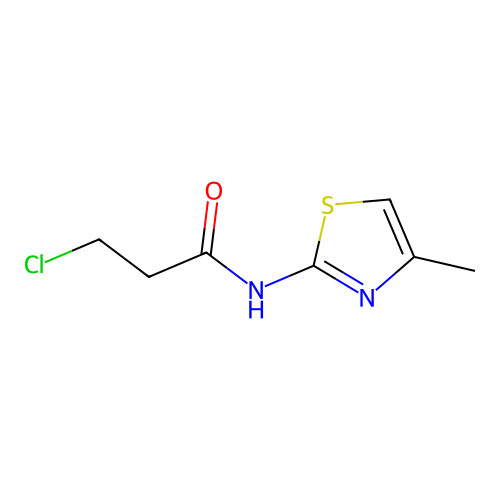 3-chloro-N-(4-methyl-1,3-thiazol-2-yl)propanamide structure