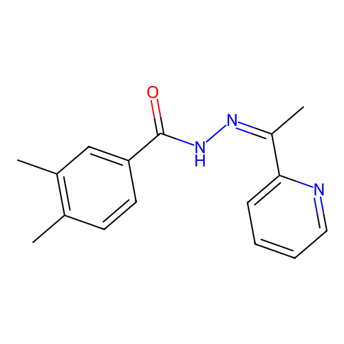 3,4-dimethyl-N-(1-pyridin-2-ylethylideneamino)benzamide structure