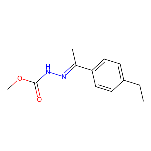 methyl N-[1-(4-ethylphenyl)ethylideneamino]carbamate structure