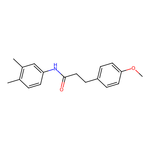 N-(3,4-dimethylphenyl)-3-(4-methoxyphenyl)propanamide structure