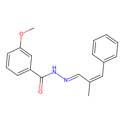 3-methoxy-N-[(2-methyl-3-phenylprop-2-enylidene)amino]benzamide structure