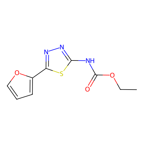 ethyl [(2Z)-5-(furan-2-yl)-1,3,4-thiadiazol-2(3H)-ylidene]carbamate structure