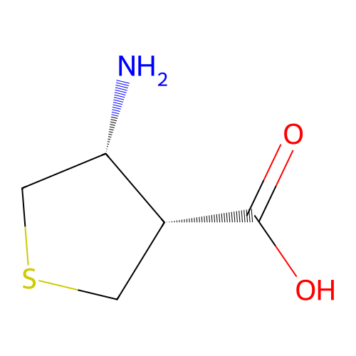 (3R,4R)-4-aminothiolane-3-carboxylic acid structure