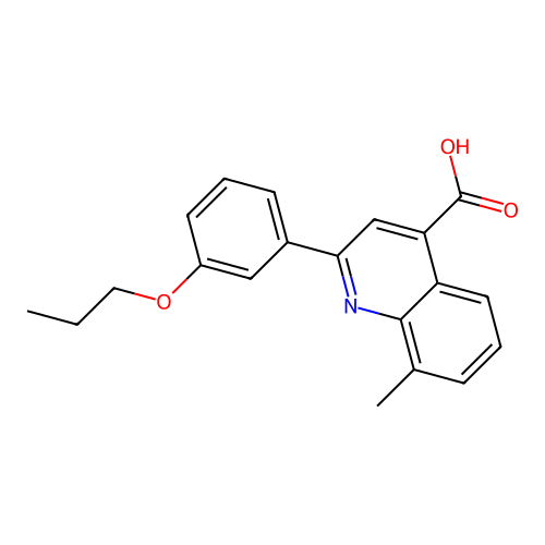 8-Methyl-2-(3-propoxyphenyl)quinoline-4-carboxylic acid structure