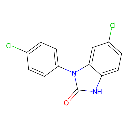 2H-Benzimidazol-2-one, 1,3-dihydro-6-chloro-1-(4-chlorophenyl)- structure