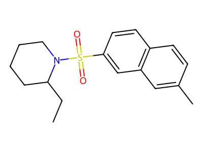 2-Ethyl-1-(7-methylnaphthalen-2-yl)sulfonylpiperidine structure