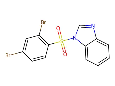 1-(2,4-Dibromophenyl)sulfonylbenzimidazole structure