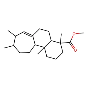 2,3,4,4a,5,6,8,9,10,11,11a,11b-Dodecahydro-4,8,9,11b-tetramethyl-1H-cyclohepta[a]naphthalene-4-carboxylic acid methyl ester structure