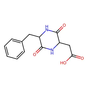 3-Carboxymethyl-6-benzyl-2,5-diketopiperazine structure