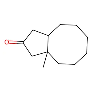 2H-Cyclopentacycloocten-2-one, decahydro-3a-methyl-, trans- structure