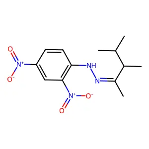 3,4-Dimethyl-2-pentanone 2,4-dinitrophenyl hydrazone structure