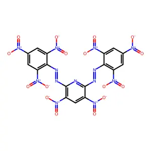 2,6-Bis(picrylazo)-3,5-dinitropyridine structure