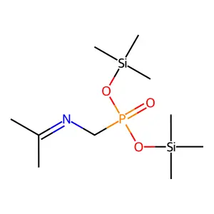 Phosphonic acid, [[(1-methylethylidene)amino]methyl]-, bis(trimethylsilyl) ester structure