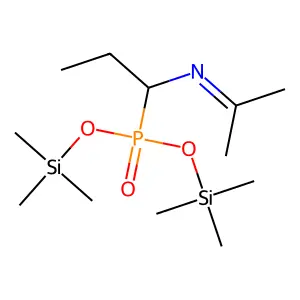 Bis(trimethylsilyl) 1-[(1-methylethylidene)amino]propylphosphonate structure