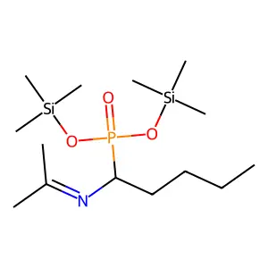 Bis(trimethylsilyl) 1-[(1-methylethylidene)amino]pentylphosphonate structure