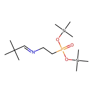 Phosphonic acid, [2-[(2,2-dimethylpropylidene)amino]ethyl]-, bis(trimethylsilyl) ester structure