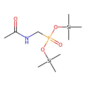 Phosphonic acid, [(acetylamino)methyl]-, bis(trimethylsilyl) ester structure