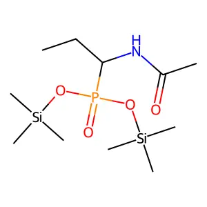 Phosphonic acid, [1-(acetylamino)propyl]-, bis(trimethylsilyl) ester structure
