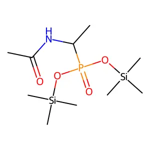 Phosphonic acid, [1-(acetylamino)ethyl]-, bis(trimethylsilyl) ester structure