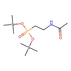 Phosphonic acid, [2-(acetylamino)ethyl]-, bis(trimethylsilyl) ester structure