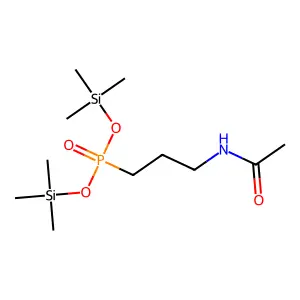 Phosphonic acid, [3-(acetylamino)propyl]-, bis(trimethylsilyl) ester structure