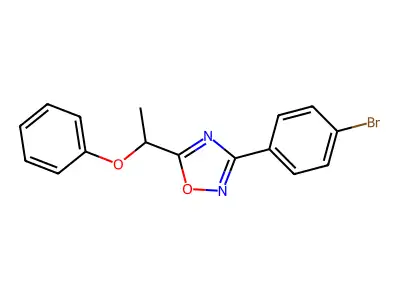 3-(4-Bromophenyl)-5-(1-phenoxyethyl)-1,2,4-oxadiazole structure