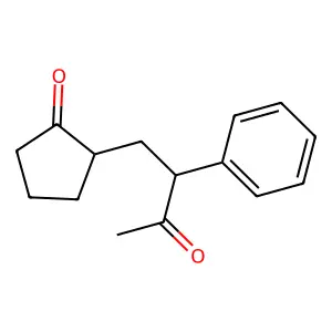 Cyclopentanone, 2-(3-oxo-2-phenylbutyl)- structure