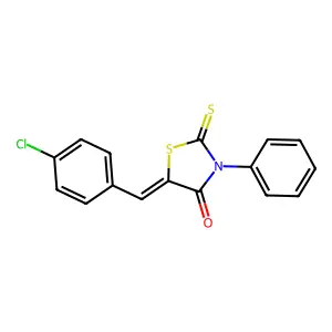 5-[(4-Chlorophenyl)methylidene]-3-phenyl-2-sulfanylidene-1,3-thiazolidin-4-one structure