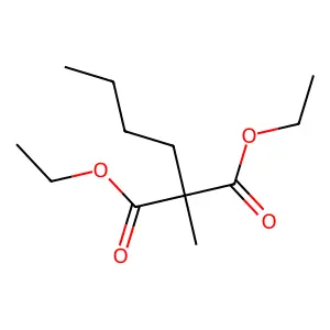 Diethyl butylmethylmalonate structure