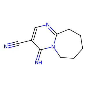 4-imino-7,8,9,10-tetrahydro-6H-pyrimido[1,2-a]azepine-3-carbonitrile structure