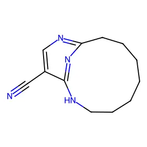 2,11,14-Triazabicyclo(8.3.1)tetradeca-1(14),10,12-triene-13-carbonitrile structure