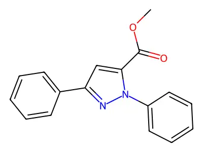 Methyl 1,3-diphenyl-1H-pyrazole-5-carboxylate structure