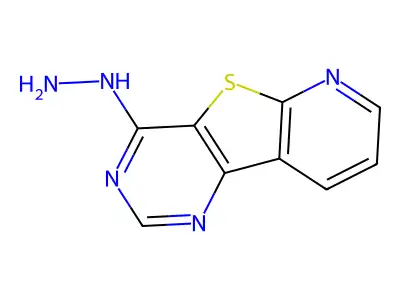 4-Hydrazinopyrido[3',2':4,5]thieno[3,2-d]pyrimidine structure