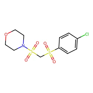 4-[(4-Chlorophenyl)sulfonylmethylsulfonyl]morpholine structure