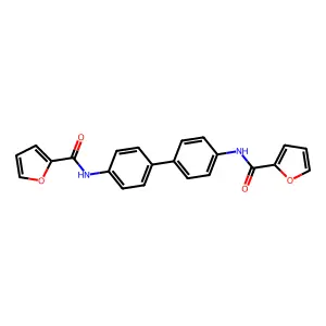 N-[4-[4-(furan-2-carbonylamino)phenyl]phenyl]furan-2-carboxamide structure