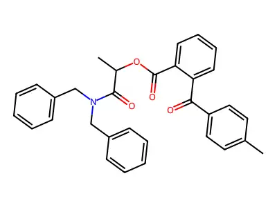 [1-(Dibenzylamino)-1-oxopropan-2-yl] 2-(4-methylbenzoyl)benzoate structure