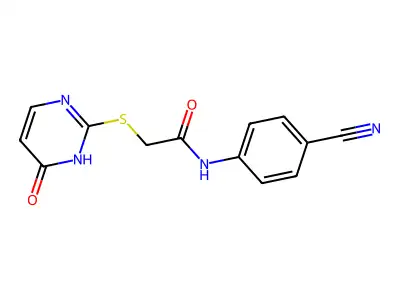 N-(4-cyanophenyl)-2-[(6-oxo-1H-pyrimidin-2-yl)sulfanyl]acetamide structure