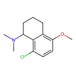 (1S)-8-chloro-5-methoxy-N,N-dimethyl-1,2,3,4-tetrahydronaphthalen-1-amine structure