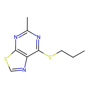 Thiazolo[5,4-d]pyrimidine, 5-methyl-7-propylthio- structure